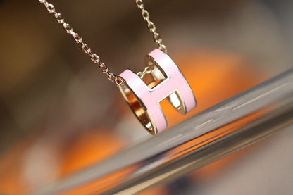 [⭐Seralia]POP H PEDANT PINK GOLD