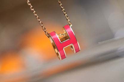 [⭐Seralia]POP H PEDANT PINK GOLD
