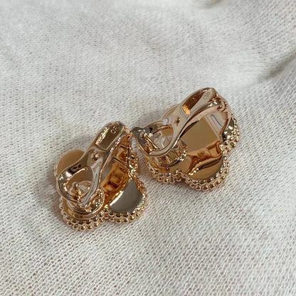 [⭐Seralia]CLOVER MEDIUM 1 MOTIFS CARNELIAN  DIAMOND earrings
