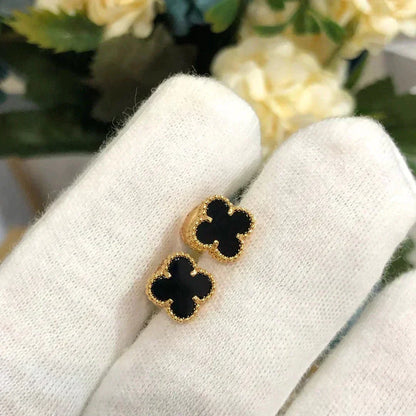 [⭐Seralia]CLOVER MINI 9.5MM BLACK MOP EARRINGS