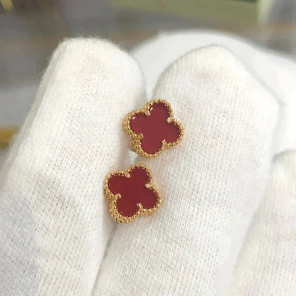[⭐Seralia]CLOVER MINI 9.5MM CARNELIAN EARRINGS