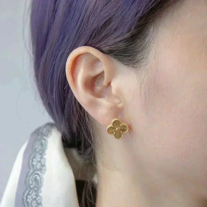[⭐Seralia]CLOVER MEDIUM 1 MOTIFS LASER EARRINGS