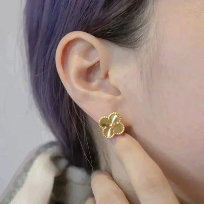 [⭐Seralia]CLOVER MEDIUM 1 MOTIFS LASER EARRINGS