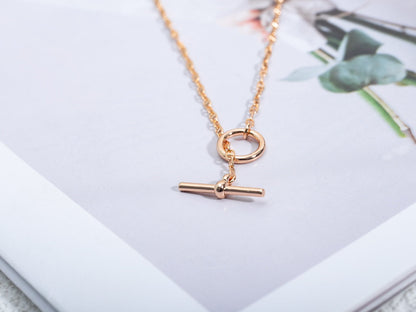 [⭐Seralia]ECHAPPEE NECKLACE PINK GOLD