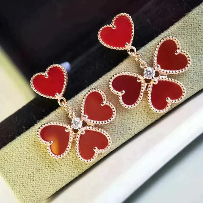 [⭐Seralia]SWEET CLOVER CARNELIAN EARRINGS