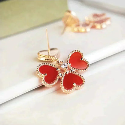[⭐Seralia]SWEET CLOVER CARNELIAN EARRINGS