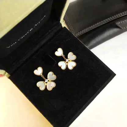 [⭐Seralia]CLOVER SWEET WHITE MOP EARRINGS