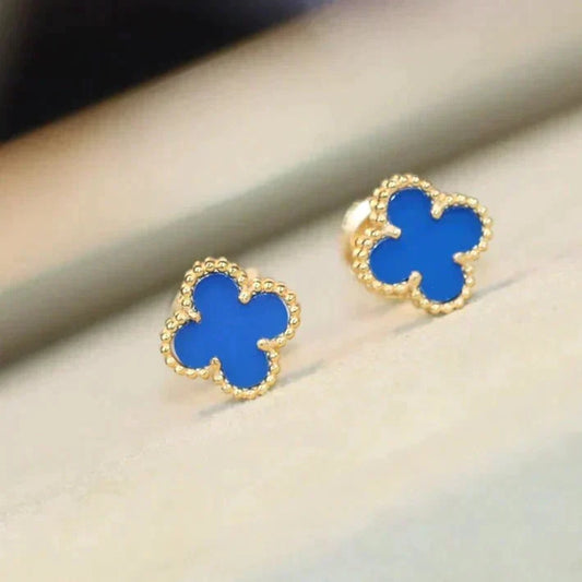 [⭐Seralia]CLOVER MINI 9.5MM TURQUOISE EARRINGS