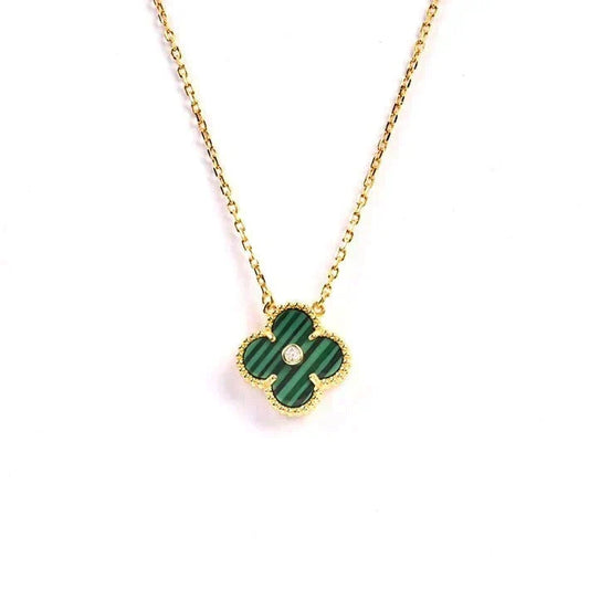 [⭐Seralia]CLOVER 15MM DIAMOND TURQUOISE NECKLACE