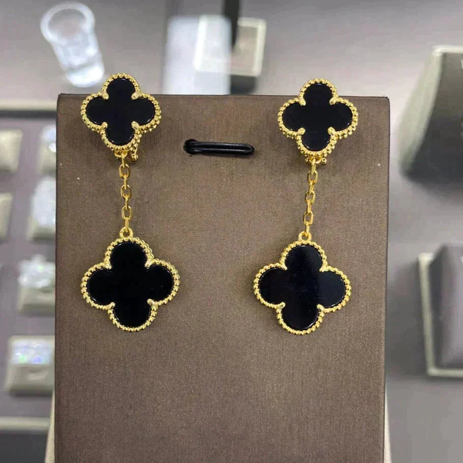 [⭐Seralia]CLOVER 2 MOTIFS  EARRINGS (MULTIPLE CHOICESC