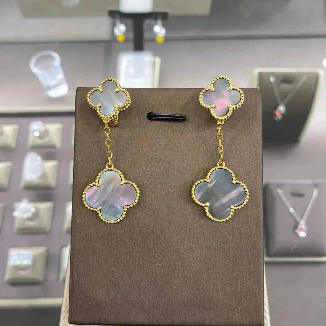 [⭐Seralia]CLOVER 2 MOTIFS  EARRINGS (MULTIPLE CHOICESC