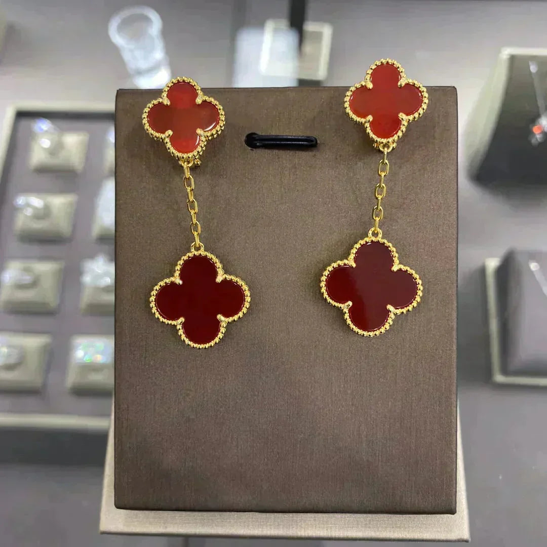 [⭐Seralia]CLOVER 2 MOTIFS  EARRINGS (MULTIPLE CHOICESC