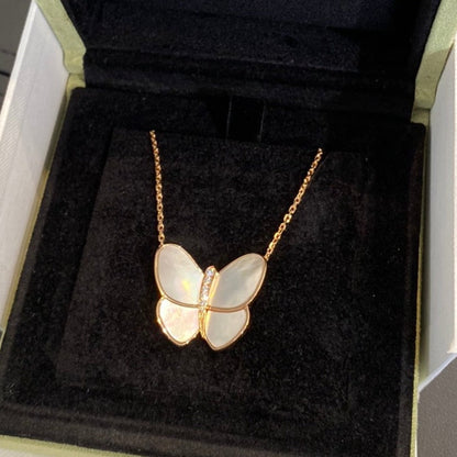 [⭐Seralia]BUTTERFLY GOLD MOP DIAMOND NECKLACE