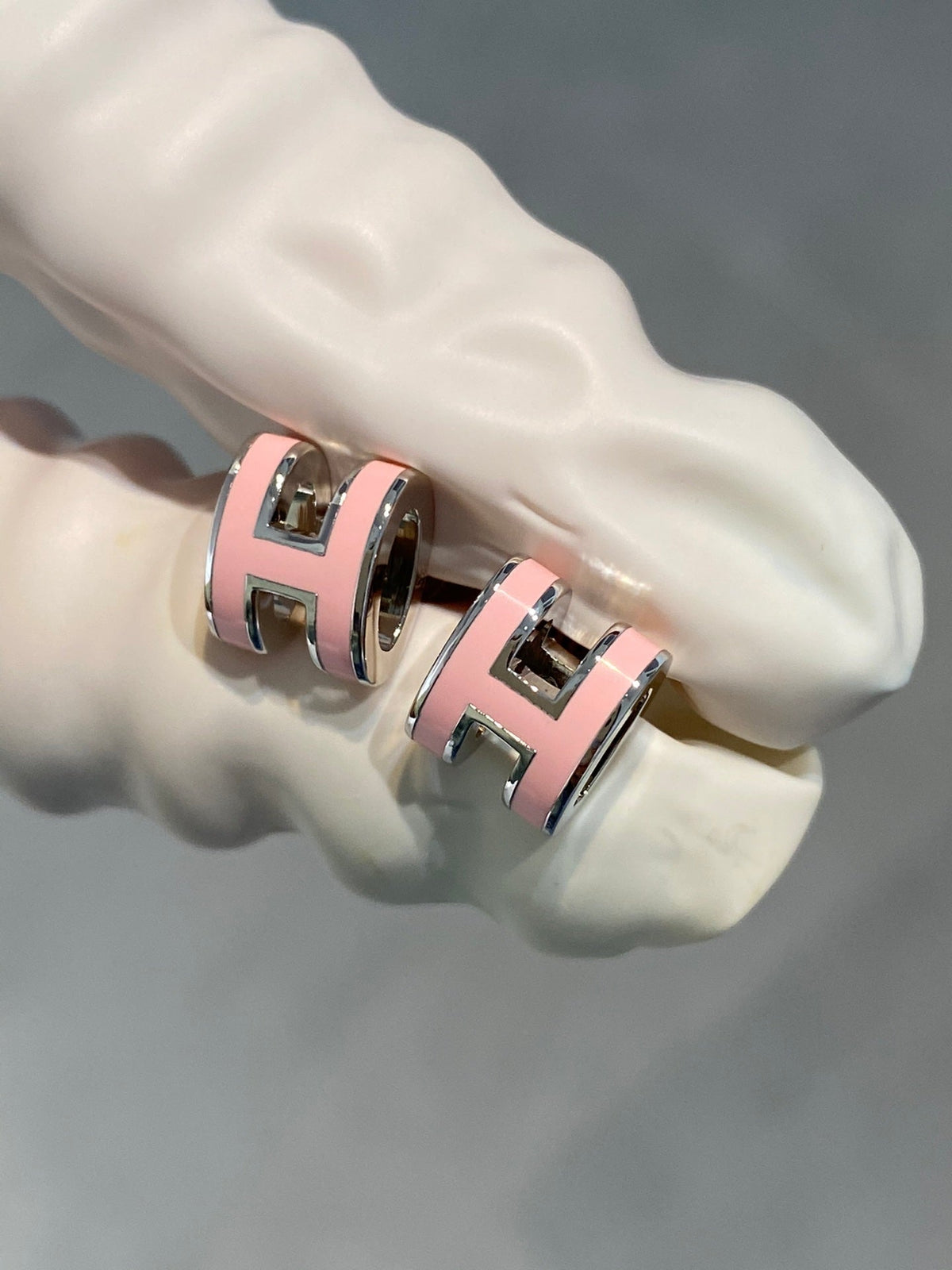 [⭐Seralia]MINI POP H SILVER EARRINGS PINK