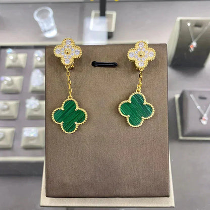 [⭐Seralia]CLOVER  2 MOTIFS  DIAMOND  EARRINGS (MULTIPLE CHOICESç´