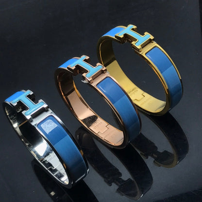 [⭐Seralia]H BRACELET BLUE RAINBOW CERAMIC