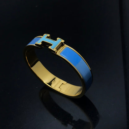 [⭐Seralia]H BRACELET BLUE RAINBOW CERAMIC