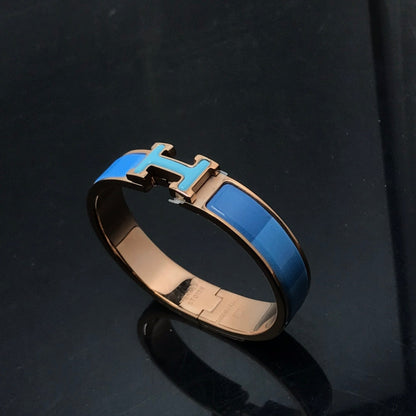 [⭐Seralia]H BRACELET BLUE RAINBOW CERAMIC