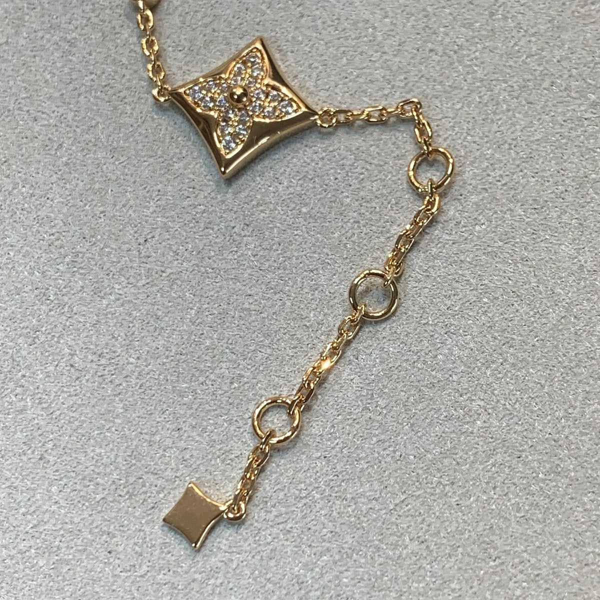 [⭐Seralia]STAR AND SUN 4 MOTIFS GOLD DIAMONDS BRACELET