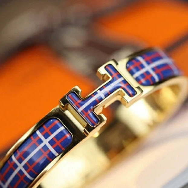 [⭐Seralia]H TARTAN BRACELET 12MM