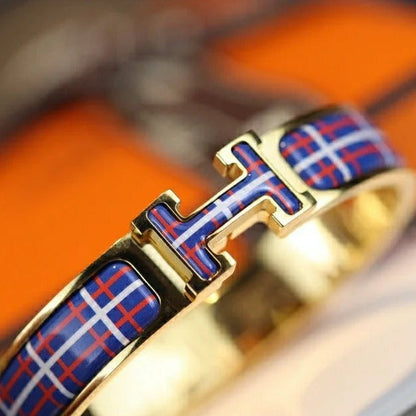 [⭐Seralia]H TARTAN BRACELET 12MM