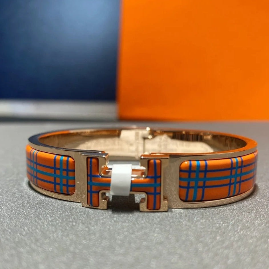 [⭐Seralia]H TARTAN BRACELET 12MM