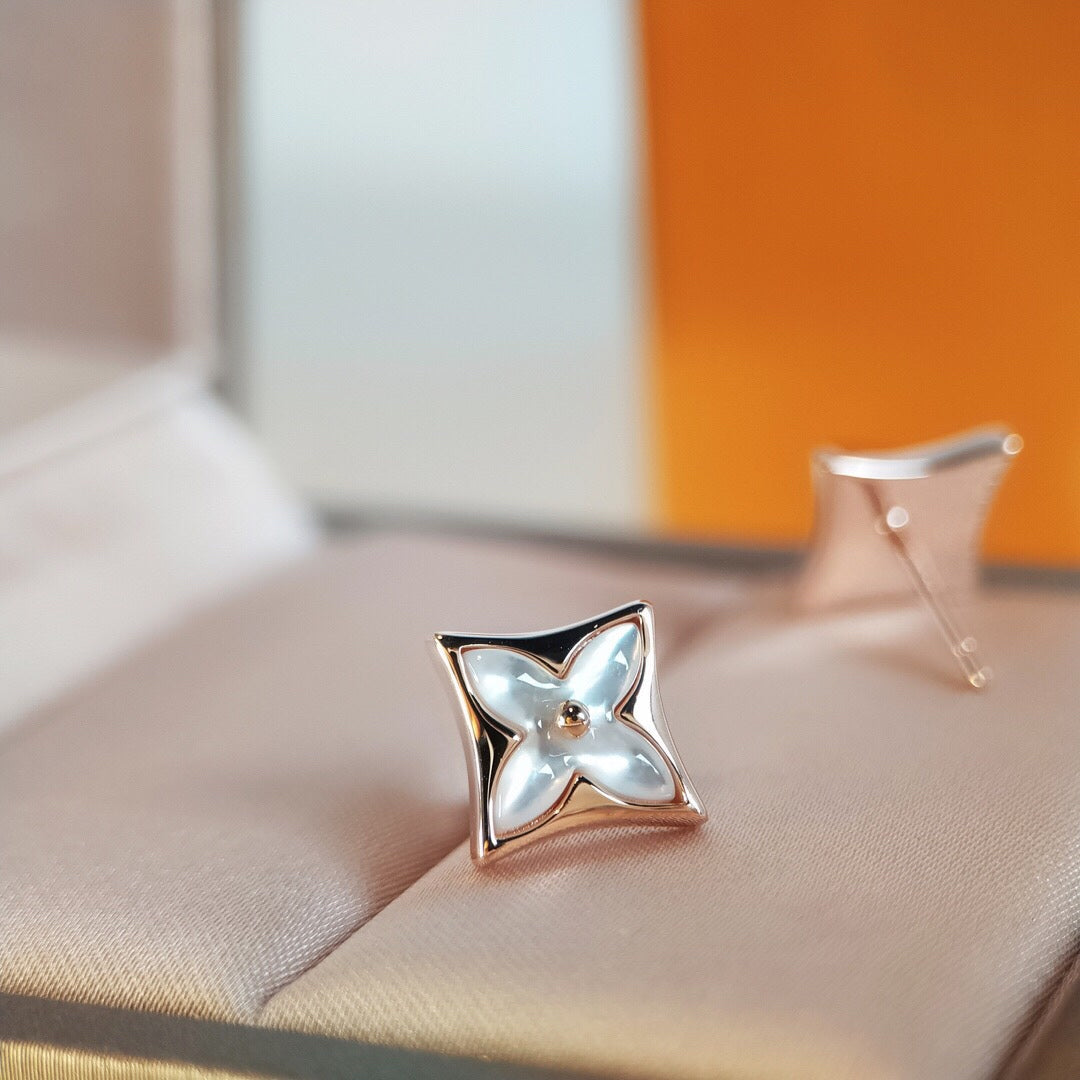 [⭐Seralia]STAR MOP PINK GOLD EARRINGS