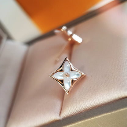 [⭐Seralia]STAR MOP PINK GOLD EARRINGS