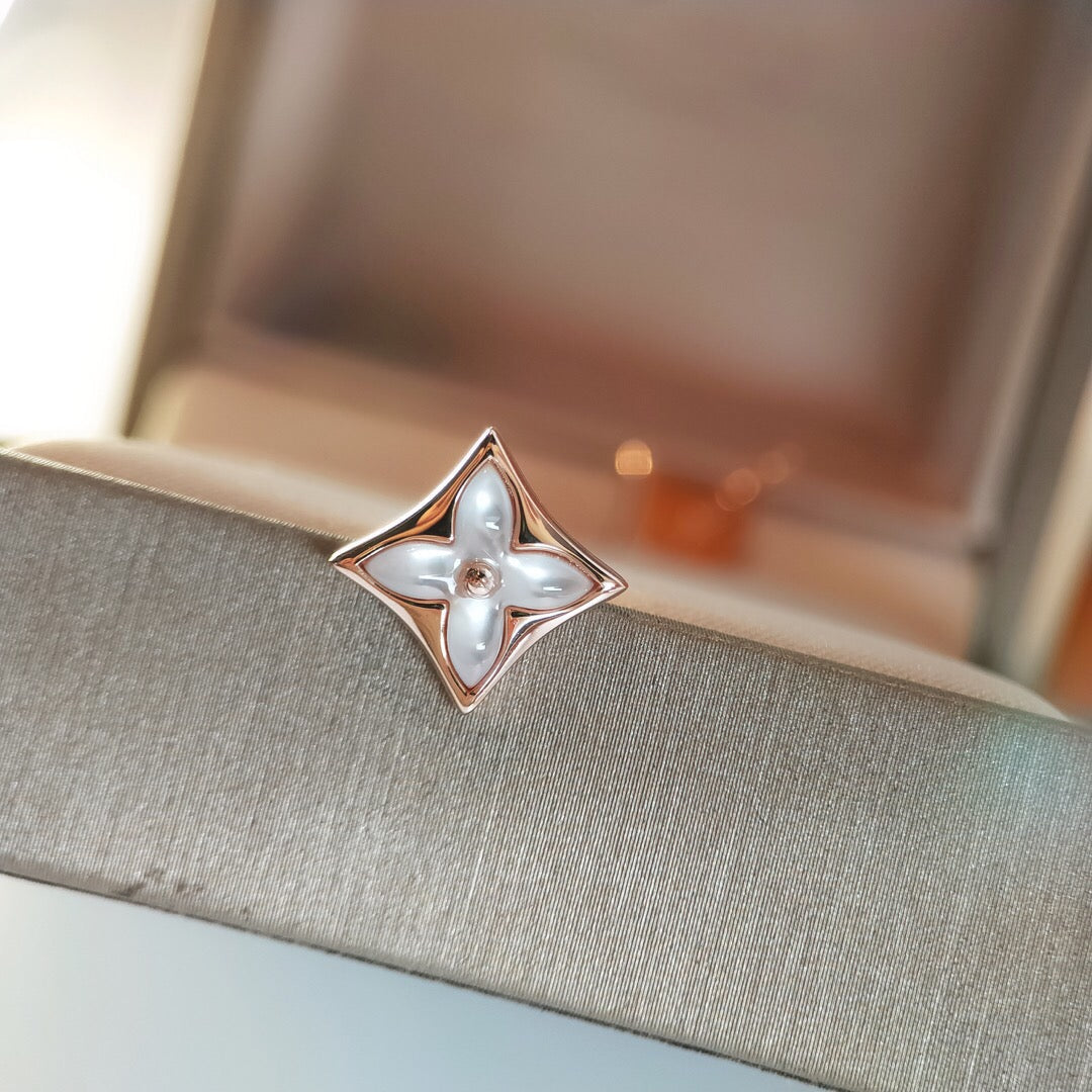 [⭐Seralia]STAR MOP PINK GOLD EARRINGS