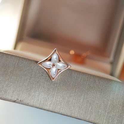 [⭐Seralia]STAR MOP PINK GOLD EARRINGS