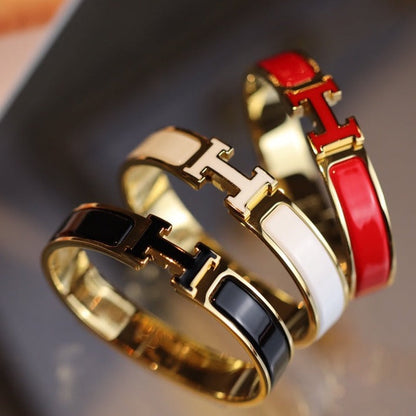 [⭐Seralia]H BRACELET 12MM GOLD