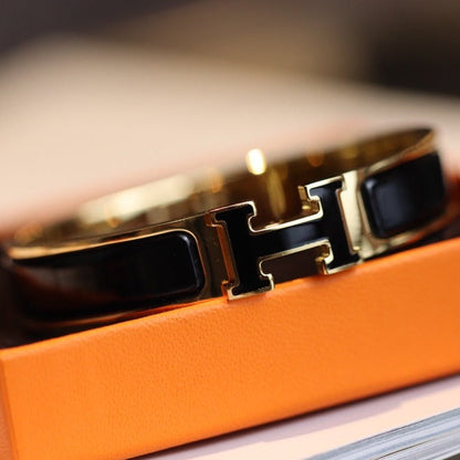 [⭐Seralia]H BRACELET 12MM GOLD