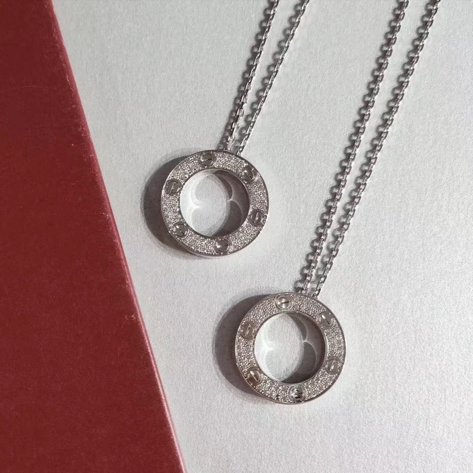 [⭐Seralia]LOVE NECKLACE ADJUSTABLE SILVER