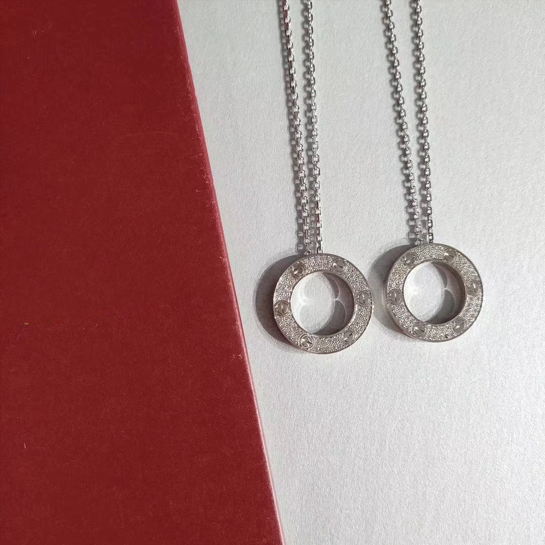 [⭐Seralia]LOVE NECKLACE ADJUSTABLE SILVER