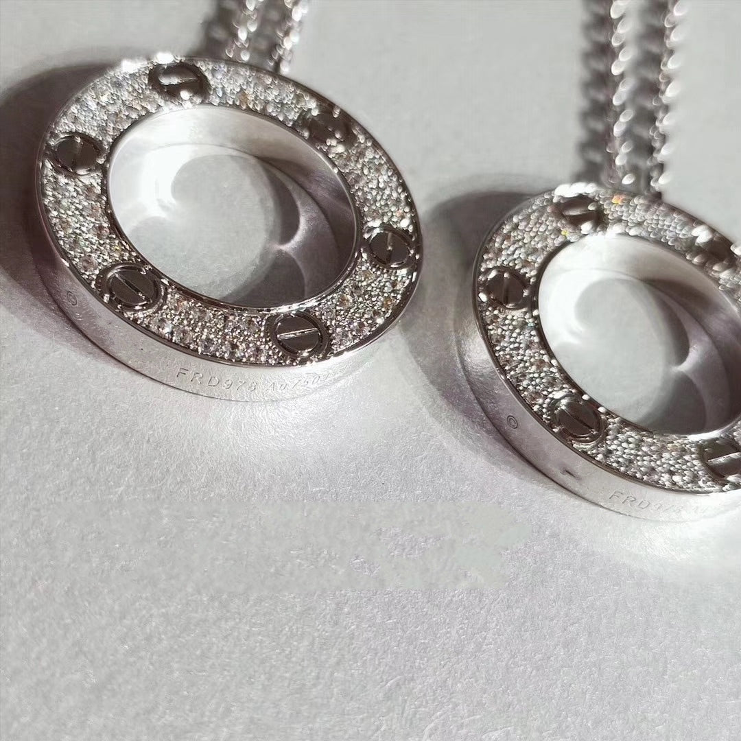 [⭐Seralia]LOVE NECKLACE ADJUSTABLE SILVER