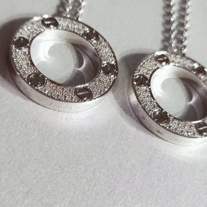 [⭐Seralia]LOVE NECKLACE ADJUSTABLE SILVER