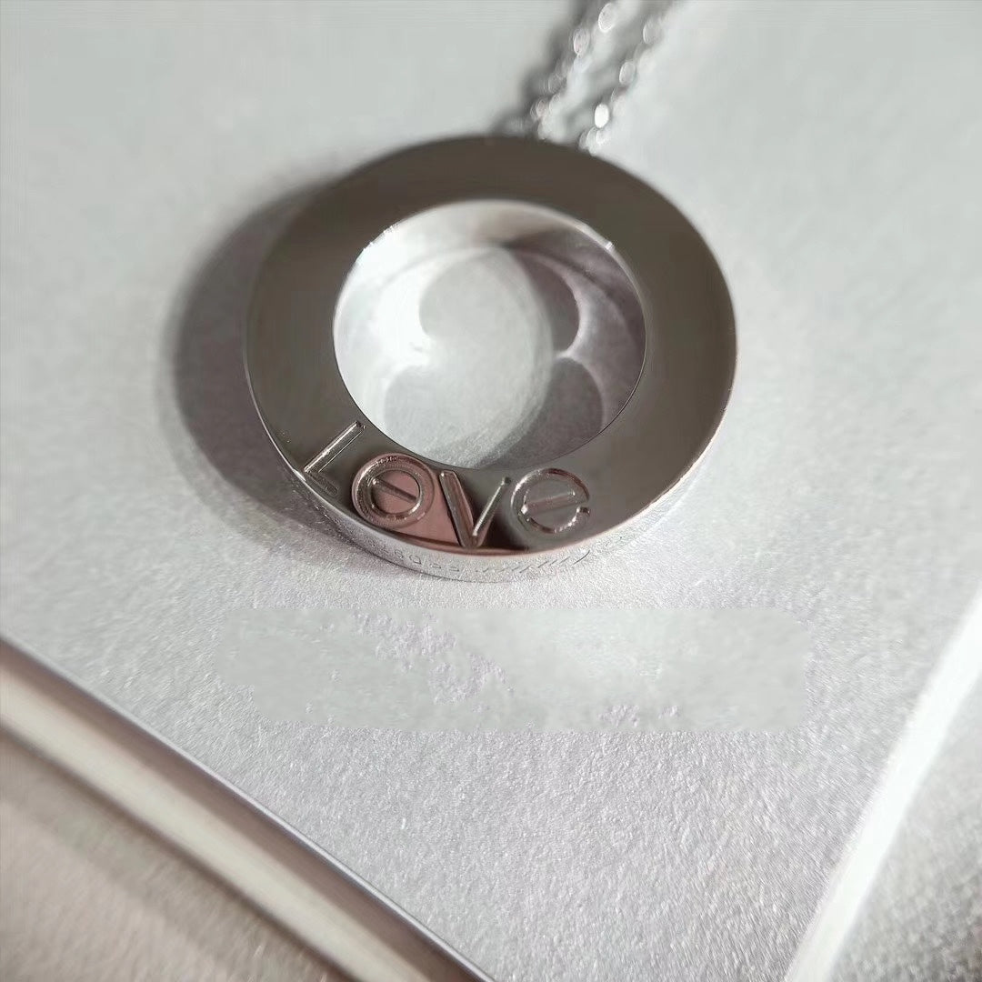 [⭐Seralia]LOVE NECKLACE ADJUSTABLE SILVER