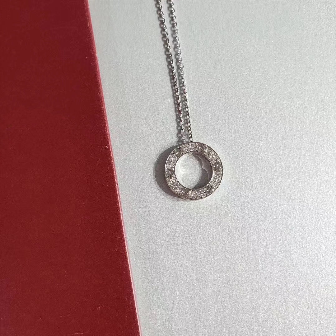 [⭐Seralia]LOVE NECKLACE ADJUSTABLE SILVER
