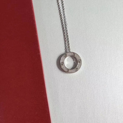 [⭐Seralia]LOVE NECKLACE ADJUSTABLE SILVER