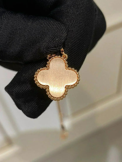 [⭐Seralia]CLOVER 15MM DIAMOND RHODONITE NECKLACE