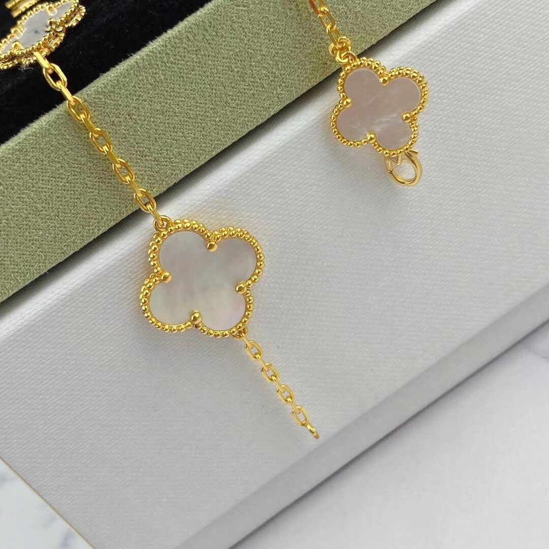 [⭐Seralia]MAGIC CLOVER MOP GOLD BRACELET 5 MOTIFS