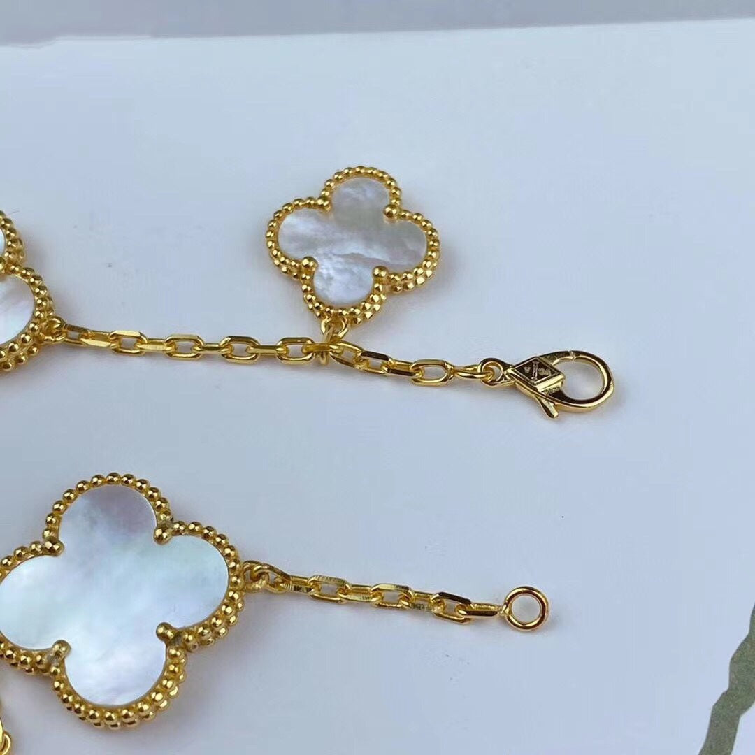 [⭐Seralia]MAGIC CLOVER MOP GOLD BRACELET 5 MOTIFS