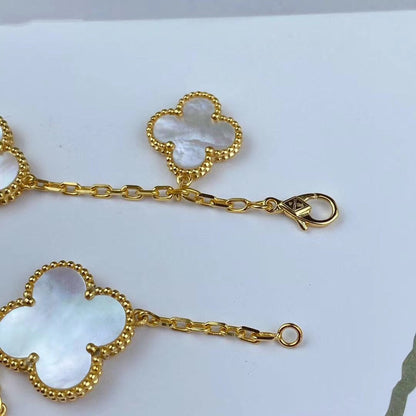[⭐Seralia]MAGIC CLOVER MOP GOLD BRACELET 5 MOTIFS