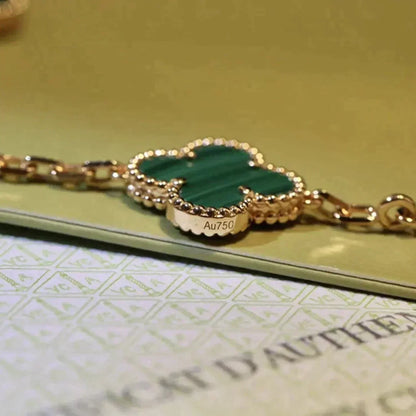 [⭐Seralia] CLOVER 5 MOTIF MALACHITE BRACELET COLLECTION