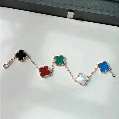 [⭐Seralia]CLOVER 5 MOTIFS MULTICOLOR BRACELET