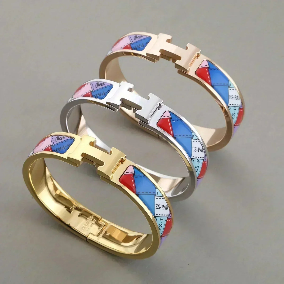 [⭐Seralia]H BRACELET DOTTED BORDER 12MM
