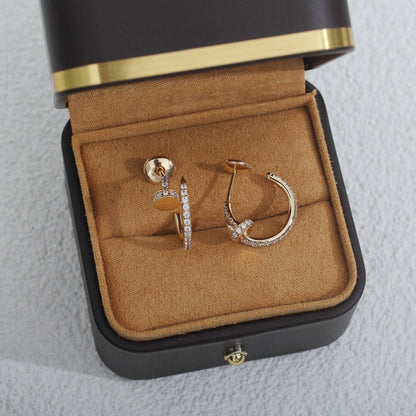 [⭐Seralia]JUSTE EARRINGS 12.75MM PINK GOLD DIAMOND