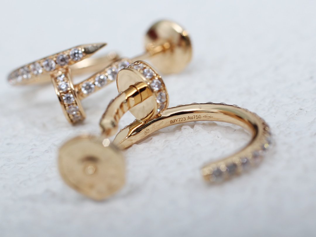 [⭐Seralia]JUSTE EARRINGS 12.75MM PINK GOLD DIAMOND