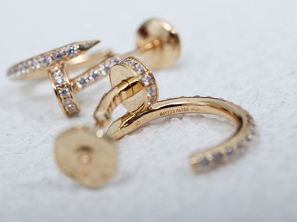 [⭐Seralia]JUSTE EARRINGS 12.75MM PINK GOLD DIAMOND