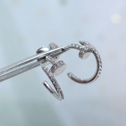 [⭐Seralia]JUSTE EARRINGS 12.75MM SILVER DIAMOND